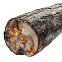 Natural log wood displayed on a transparent background emphasizing texture and organic elements, log wood on transparent backgroundfile png