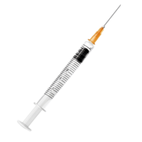 Empty syringe for injection isolated on a clean transparent background ready for medical use, empty syringe for injection isolated on transparent background png