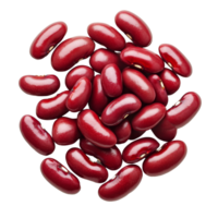Fresh red kidney beans isolated against a clean transparent background for culinary use and nutrition information, Heap of red kidney beans isolated on transparent background png
