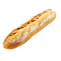 Freshly baked baguette isolated on a transparent background showcasing its crisp crust and texture, Baguette isolated png