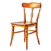 Classic wooden chair with backrest isolated on transparent background for design and display purposes, Fresh dill in wood bowl isolated on trasparent transparent background png