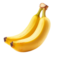 Fresh and ripe bananas isolated on a transparent background for culinary use and appetizing displays, Banana isolated png