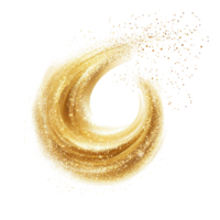 Elegant gold dust swirl creating a captivating wave pattern against a transparent background for design or decoration, Gold Dust Swirl Elegant Wave, file of isolated object on transparent background png