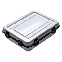 White Insulated Container with Secure Locking Mechanism for Storage png