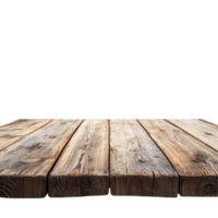 A blank wooden table top ideal for product placement in natural light settings, a blank empty wooden table top for product placement isolated on transparent backgroud png