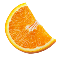 Freshly sliced orange fruit resting on a clean transparent surface, showcasing its vibrant color and juicy texture, slice orange fruit on transparent background png