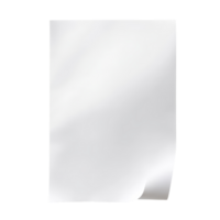 A curled transparent sheet of paper lying against a plain transparent background featuring soft lighting and minimal distractions, transparent sheet of paper on transparent backgroundfile png