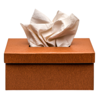 Soft Tissue Box with Crumpled Tissues for Home or Office Use png