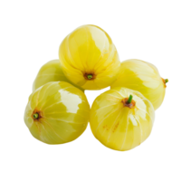 A cluster of star gooseberries sits against a pristine transparent background, star gooseberry on transparent background png