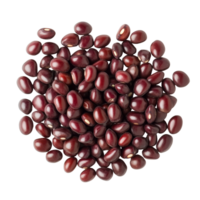 Adzuki beans arranged neatly on a transparent background for a striking visual display, Stacked adzuki beans isolated png