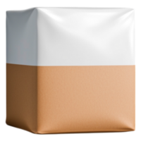 Plain Brown Package Box with White Top and Minimalist Design png
