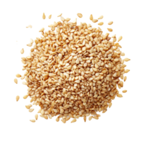 A heap of sesame seeds isolated on a clean transparent background showcasing their natural texture and color, Sesame seeds isolated on transparent background png