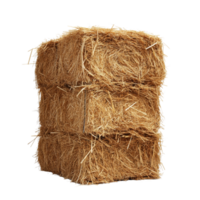 A stack of hay bales on a clean transparent background showcasing agricultural products and farming essentials, Hay Stack on transparent background png