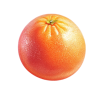 Fresh grapefruit on a clean transparent background showcasing its vibrant color and texture, Grapefruit isolated on transparent background png