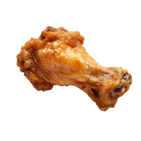 Crispy fried chicken wing against a plain transparent background showcasing a delicious savory treat, Fried Chicken Wing On transparent background png