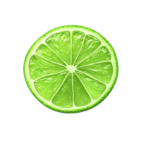 Freshly sliced lime isolated on a transparent background showing vibrant green color and juicy texture, perfect for drinks, slice lime isolated on transparent background png