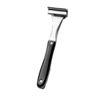 A closeup view of a razor blade on a transparent background highlighting its sleek design and sharp edge, razor blade isolated on a transparent background png