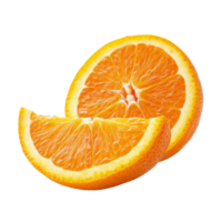 Freshly sliced orange segments arranged on a transparent background for vibrant display and culinary use, sliced orange isolated on the transparent background png