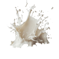 Milk splashes dramatically over a clean transparent background creating a striking visual effect in a highspeed moment, Milk splashing over transparent background png
