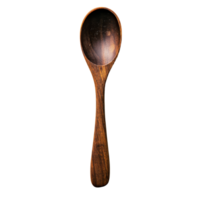 Natural wood spoon on a transparent background ready for culinary use in cooking and baking tasks, wood spoon on transparent background png