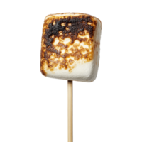 Toasted marshmallow on a stick against a clean transparent background, Toasted Marshmallow on Stick on transparent background png