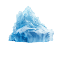 A majestic iceberg floating gracefully in calm waters against a bright transparent background, Iceberg on transparent background png
