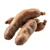 Tamarind pods isolated on a transparent background showcasing their unique shape and texture for culinary use, tamarind isolated on transparent background png