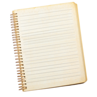 Striped notebook paper isolated on a transparent background for writing notes, journaling, or sketching ideas at any time, striped notebook paper on isolated on transparent background png