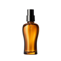 Small fluid cosmetic bottle with a sleek design, isolated on a clean transparent background for product display, small fluid cosmetic bottle isolated on a transparent background png