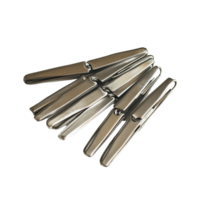 Stainless clothespins arranged neatly on a clean transparent background suitable for various uses, Stainless clothespins on transparent backgroundfile png