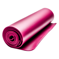 Vibrant Pink Yoga Mat Rolled Up for Fitness and Exercise Activities png