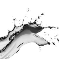 Dynamic liquid wave splash flowing in motion, isolated against a clean transparent background, liquid wave splash flow in motion isolated on transparent background png