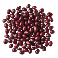 Adzuki beans piled neatly against a clean transparent backdrop showcasing their rich, dark color, Adzuki beans isolated on transparent background clipping path included png