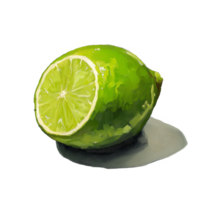 Freshly cut lime with vibrant green color placed against a neutral background on a bright afternoon, Fresh lime png