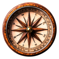 Vintage Compass with Intricate Design and Cardinal Directions png