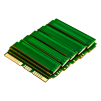 Green Computer RAM Modules on for Technology Use png