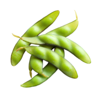 Fresh edamame beans isolated on a clean transparent background for culinary presentation and healthy eating inspiration, Edamame beans isolated on transparent background png