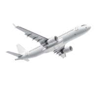 Aerial view of a realistic airplane flying against a transparent background with detailed features and design elements, Flying airplane Isolated, 3D realistic vehicle in transparent, 3d airplane, 3d png