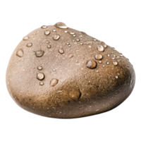 Smooth Wet Stone with Water Droplets on a Clean Surface png