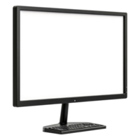 Modern Black Computer Monitor with Blank Screen for Display Use png