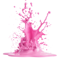vibrante Rosa tinta respingo capturado em uma transparente fundo revelador dinâmico padrões e texturas dentro movimento, Rosa tinta respingo isolado em transparente fundo png