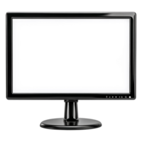 Black Computer Monitor with Blank Screen for Digital Mockup Display png