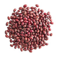 A pile of adzuki beans sitting on a transparent background with natural lighting emphasizing their rich color and texture, red beans adzuki isolated on transparent background png