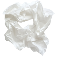 Crumpled transparent tissue paper lying on a plain transparent background, ideal for creative projects and minimalistic designs, tissue paper on transparent backgroundfile png