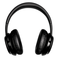 Black Over-Ear Headphones with Soft Cushions and Modern Design png