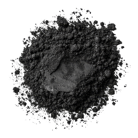 Activated charcoal powder isolated on a transparent background for natural remedies and beauty uses, Activated charcoal powder isolated on transparent background png
