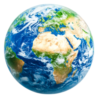 Detailed View of Earth Displaying Continents and Oceans from Space png