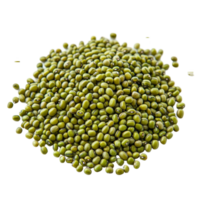Heap of organic mung beans isolated on a transparent background showcasing their natural green color and texture, Heap of organic mung beans isolated png