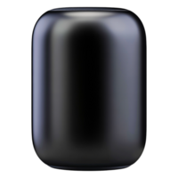 Sleek Minimalist Black Speaker with Smooth Curved Surface Design png