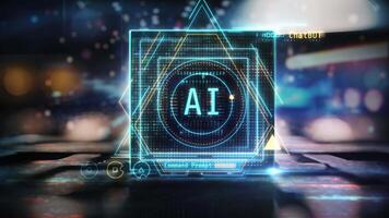 detalhado Veja às a processador com artificial inteligência tecnologia. video
